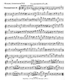 Partition clarinette 1, Timebunt Gentes, Offertorium, HV 87, c minor