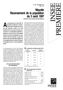 Mayotte - Recensement de la population du 5 août 1997 