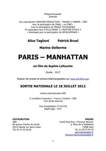 Paris – Manhattan (Dossier de Presse)