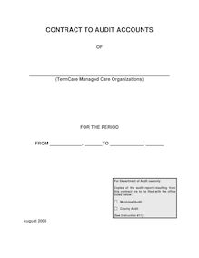 					CONTRACT TO AUDIT ACCOUNTS