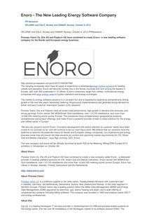 Enoro - The New Leading Energy Software Company