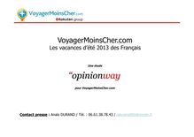 Sondage Opinionway : Les vacances d’été 2013 des Français