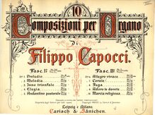 Partition Cover, 10 composizioni per organo, 10 Organ Pieces, Capocci, Filippo