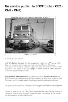 Un service public : la SNCF