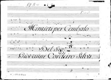 Partition complète, menuets, Minueti per Cembalo, Silva, João Cordeiro da