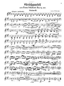 Partition violon 2, violon Sonata, Op.162, Schubert, Franz