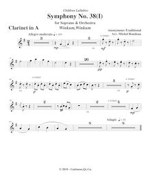 Partition clarinette, Symphony No.38  Children s Lullabies , E major