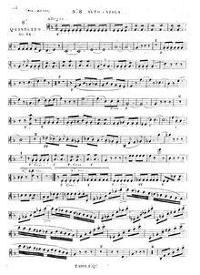 Partition viole de gambe 1, corde quintette No.8, Op.24, Onslow, Georges