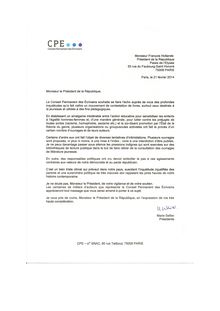 La littérature jeunesse menacée : lettre à François Hollande du CPE