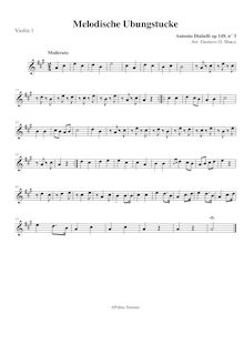 Partition violons I, 28 Melodische übungstücke, Melodic Practice Pieces par Anton Diabelli