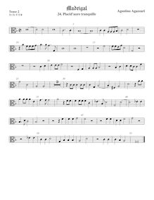 Partition ténor viole de gambe 2, alto clef, Madrigali a 5 voci, Libro 2 par Agostino Agazzari