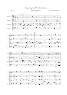 Partition Zur Kommunion (Communio): Transposed Score (en B♭), Kaiseraugster Waldhornmesse