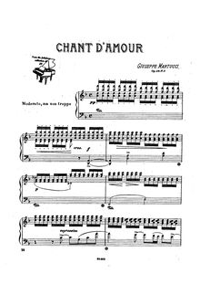 Partition No.3 Chant d amour, Sei Pezzi, Op.38, Martucci, Giuseppe
