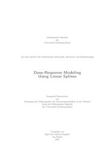 Dose response modeling using linear splines [Elektronische Ressource] / vorgelegt von Martin Kappler