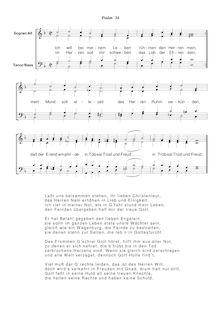 Partition Ps.34: Ich will bei meinem Leben Rühmen den Herren, SWV 131, Becker Psalter, Op.5