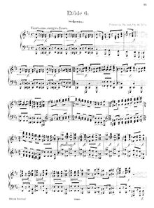 Partition , Scherzo: Vivacissimo, energico, feroce, 6 Études, Sechs Etüden für Klavier6 Études pour le Piano