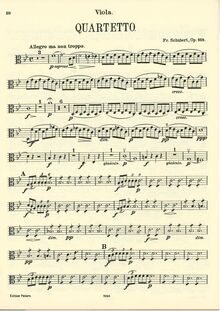Partition viole de gambe, corde quatuor No. 8 en B-flat major, D.112 (Op.168)