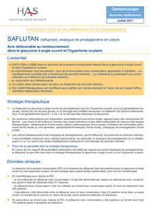 SAFLUTAN - Synthèse d avis SAFLUTAN CT10571