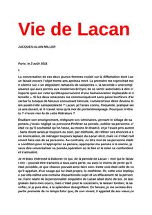 Lacan et la politique par Jacques-Alain Miller & Vie de Lacan