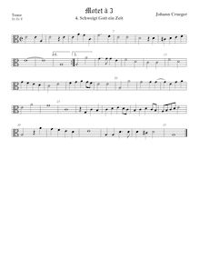 Partition ténor viole de gambe, alto clef, Motets, Crüger, Johann