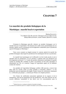 Les marchés des produits biologiques de la Martinique : marché ...