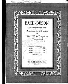 Johann Sebastian Bach - Well-tempered clavichord