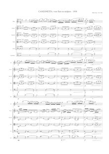 Partition complète, Canzonetta Fluit en strijkers, Ostijn, Willy