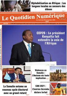 Le Quotidien Numérique d’Afrique n°1772 - du mercredi 03 novembre 2021