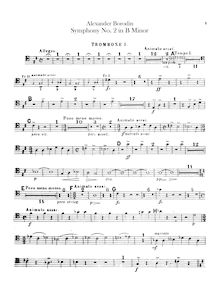 Partition Trombone 1, 2, 3, Tuba, Symphony No. 2, Borodin, Aleksandr