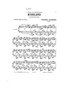 Partition complète, Souvenir d Ecosse, Caprice pour le piano, C major