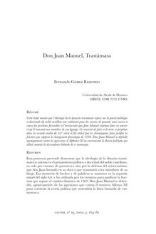 Don Juan Manuel, Trastámara - article ; n°1 ; vol.25, pg 163-181