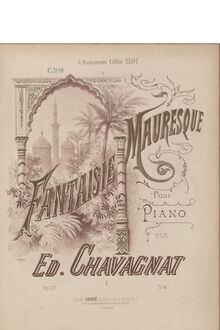 Partition complète, Fantaisie mauresque, Op.117, D minor, Chavagnat, Edouard