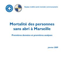 etude mortalité sans abris Marseille