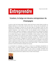 Vranken, le belge est devenu entrepreneur du Champagne