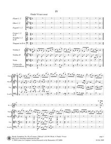 Partition I, Finale: Vivace, Symphony No.96 en D major, “pour Miracle”