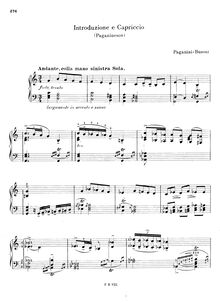 Partition Introduzione e Capriccio Paganinesco, Klavierübung en 10 Büchern