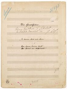 Partition Manuscript Score (S.559), Der Gondelfahrer, D.809 (Op.28)