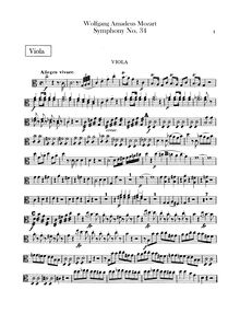 Partition altos, Symphony No.34, C major, Mozart, Wolfgang Amadeus