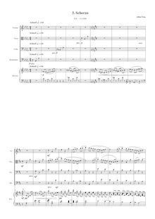 Partition , Scherzo. Schnell, partition de piano, Piano quintette No.2 en E minor