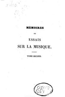 Partition Tome 2, Mémoires, ou essai sur la musique, Grétry, André Ernest Modeste