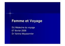 DU Médecine du voyage février Dr Vanina Meyssonnier