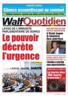 Walf  Quotidien n°8663 - du mercredi 10 février 2021
