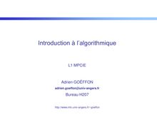 Cours Introduction a l algorithmique