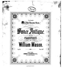 Partition complète, danse Antique, G major, Mason, William