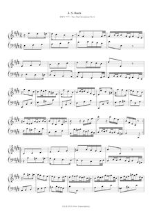 Partition No.6 en E major, BWV 777, 15 Inventions, Bach, Johann Sebastian