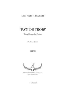 Partition flûte, Paw de trois, Three Dances for Canines, Harris, Ian Keith