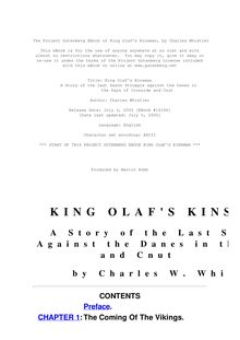 King Olaf s Kinsman - A Story of the Last Saxon Struggle against the Danes in the Days of Ironside and Cnut