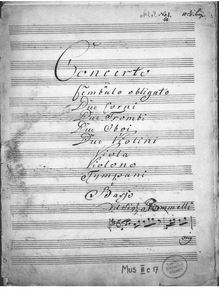 Partition Cembalo, clavecin Concerto en D, D, Jommelli, Niccolò