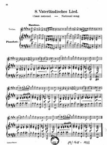 Partition , Fædrelandssang - partition de piano, lyrique pièces, Op.12