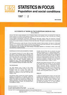 Accidents at work in the European Union in 1993